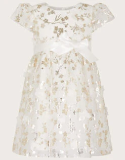MONSOON Baby Mary-Kate Foil Butterfly 3D Dress Ivory -Amour Fashion 01 51511726 2