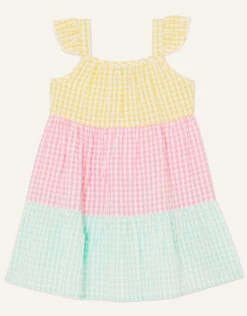 MONSOON Baby Gingham Colour Block Dress Multi -Amour Fashion 01 51616329 2