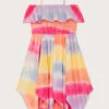 MONSOON Tie Dye Frill Hanky Hem Dress Multi -Amour Fashion 01 51618229 2