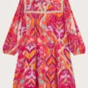 MONSOON MINI ME Ikat Paisley Print Dress In LENZING™ ECOVERO Multi -Amour Fashion 01 51624529 2