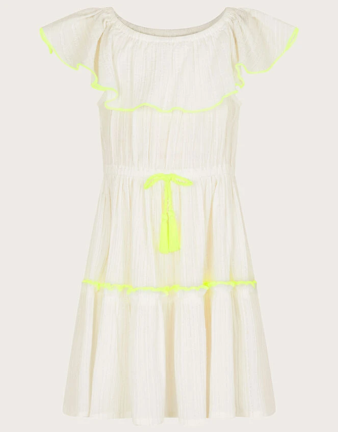 MONSOON Neon Trim Beach Dress Ivory 3 MONSOON Neon Trim Beach Dress Ivory
