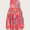 MONSOON MINI ME Ikat Print Hanky Hem Dress Orange -Amour Fashion 01 51633010 2