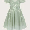 MONSOON Amelia Embroidered Tulle Dress Green -Amour Fashion 01 51806527 2