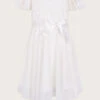 MONSOON Amelia Embroidered Tulle Dress Ivory -Amour Fashion 01 51806726 2