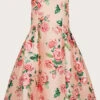 MONSOON Rose Print Duchess Twill Dress Pink -Amour Fashion 01 51807612 2