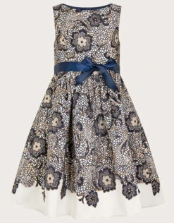 MONSOON Jasmine Jacquard Dress Blue -Amour Fashion 01 51812006 2