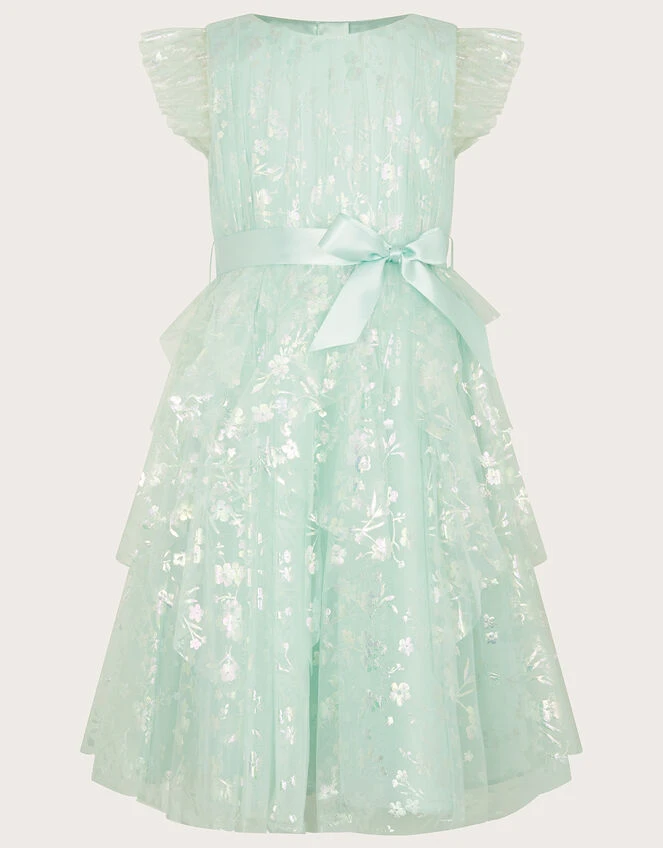 MONSOON Pia Tiered Dress Green 4 MONSOON Pia Tiered Dress Green - Image 2