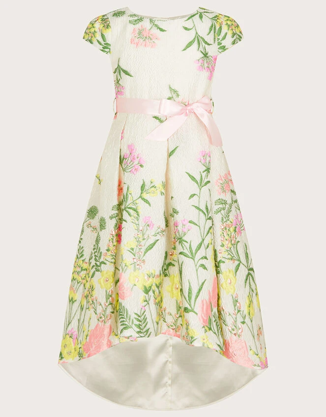 MONSOON Katharine Floral Jacquard Dress Ivory 3 MONSOON Katharine Floral Jacquard Dress Ivory