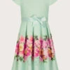 MONSOON Floral Border Print Scuba Dress Green -Amour Fashion 01 51819409 2