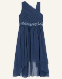 Amour Fashion 16 MONSOON Abigail One Shoulder Prom Dress Blue