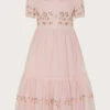MONSOON Rose Embroidered Collar Tulle Dress Pink -Amour Fashion 01 51822812 2