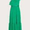 MONSOON Ruby Ruffle One-Shoulder Prom Dress Green -Amour Fashion 01 51824307 2