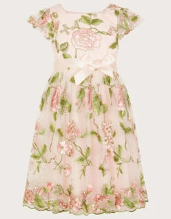 MONSOON Tabitha Tapestry Rose Net Dress Pink -Amour Fashion 01 51826112 2