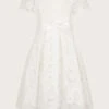 MONSOON Guipure Lace Square Neck Dress Ivory -Amour Fashion 01 51827326 2