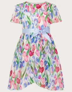 MONSOON Tulip Wrap Chiffon Dress Multi