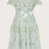 MONSOON Tula Tulle Floral Embroidered Dress Green -Amour Fashion 01 51829607 2