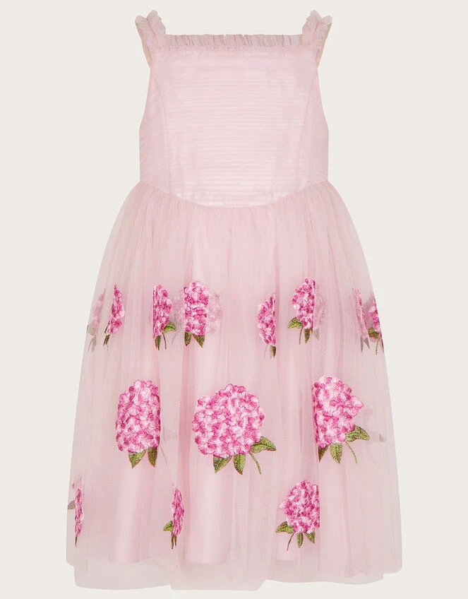 MONSOON Harriet Hydrangea Embroidered Tulle Dress Pink 3 MONSOON Harriet Hydrangea Embroidered Tulle Dress Pink