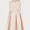 MONSOON Jacquard One-Shoulder Dress Gold -Amour Fashion 01 51830132 2