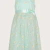 MONSOON Daisy Sequin Embroidered Dress Green -Amour Fashion 01 51834809 2