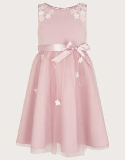 MONSOON Layla 3D Scuba Dress Pink