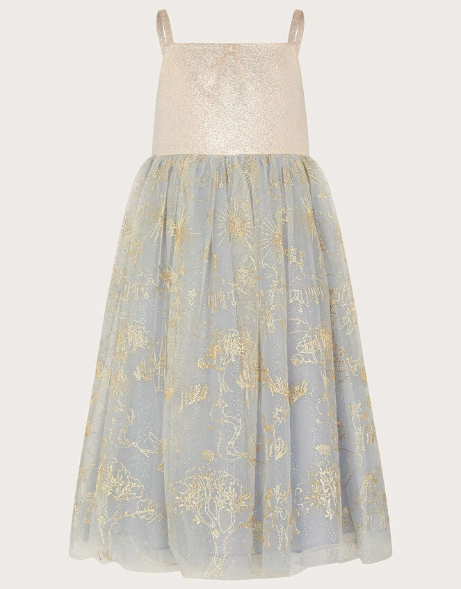 MONSOON Land Of Wonder Fairytale Embroidered Jacquard Dress Grey 3 MONSOON Land Of Wonder Fairytale Embroidered Jacquard Dress Grey