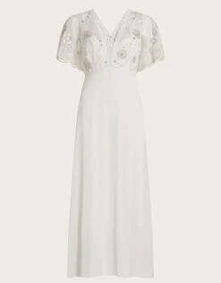 MONSOON Liz Embroidered Bridal Dress Ivory -Amour Fashion 01 54075646 5