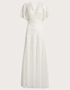 MONSOON Maggie Embroidered Bridal Dress Ivory -Amour Fashion 01 54075746 5