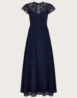 MONSOON Louise Lace Maxi Dress Blue -Amour Fashion 01 54075861 4