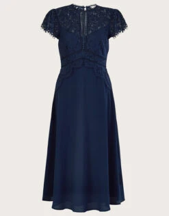 MONSOON Louise Lace Midi Dress Blue -Amour Fashion 01 54076061 4