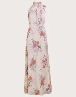 MONSOON Palmer Floral Satin Maxi Dress Ivory -Amour Fashion 01 54076846 4
