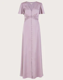 MONSOON Ivy Satin Maxi Dress Mink -Amour Fashion 01 54077455 4