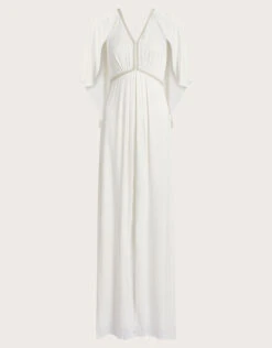 MONSOON Sophie Satin Bridal Maxi Dress Ivory -Amour Fashion 01 54077546 5