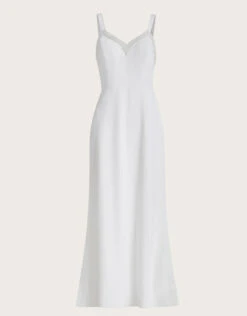 MONSOON Kate Pearl Trim Bridal Maxi Dress Ivory -Amour Fashion 01 54077846 5