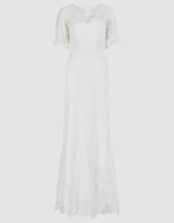 MONSOON Elizabeth Chantilly Lace Bridal Maxi Dress Ivory -Amour Fashion 01 54077946 5