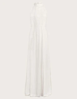 MONSOON Nikita Embellished Halter Bridal Maxi Dress Ivory -Amour Fashion 01 54078046 5