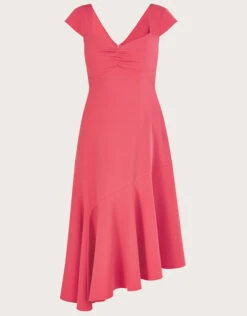 MONSOON Matilda Asymmetric Dress With Recycled Polyester Pink -Amour Fashion 01 54078210 4