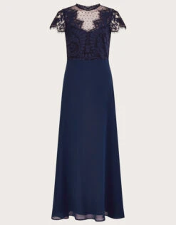 MONSOON Diana Lace Shorter Length Maxi Dress Blue -Amour Fashion 01 54078461 4