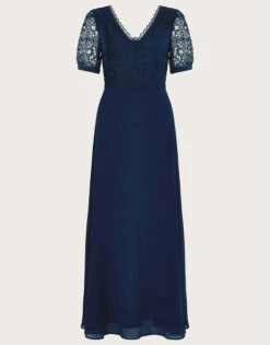 MONSOON Lilibet Lace Maxi Dress Blue -Amour Fashion 01 54078661 4