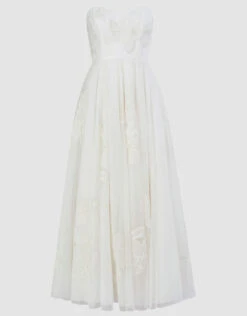MONSOON Donna Embroidered Bandeau Bridal Maxi Dress Ivory -Amour Fashion 01 54078846 5