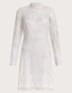 MONSOON Krystyna Embroidered Short Dress Ivory -Amour Fashion 01 54082146 5