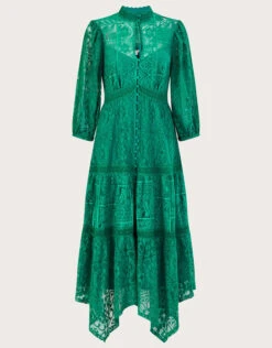 MONSOON Rhea Lace Shirt Dress Green -Amour Fashion 01 54083207 4