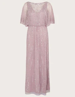 MONSOON Elizabeth Embellished Shorter Length Maxi Dress Pink -Amour Fashion 01 54083655 4