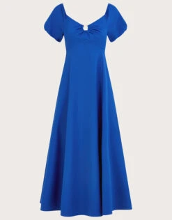 MONSOON Katie Ring Detail Bardot Dress Blue -Amour Fashion 01 54084932 4
