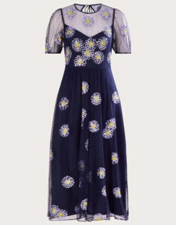 MONSOON Nellie Embellished Midi Dress Blue -Amour Fashion 01 54087561 4