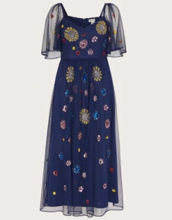 MONSOON Fernada Embellished Dress Blue -Amour Fashion 01 54088061 5