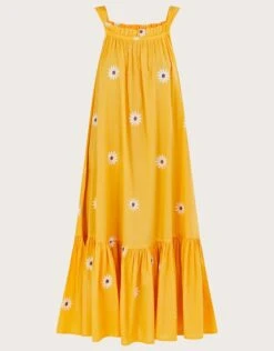 MONSOON Sunflower Embroidered Halter Midi Dress Yellow -Amour Fashion 01 54154714 5