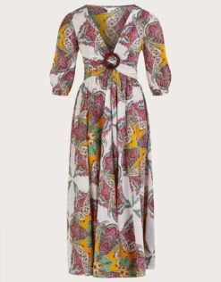 MONSOON Paisley Scarf Print Maxi Dress In Sustainable Cotton Multi 11 MONSOON Paisley Scarf Print Maxi Dress In Sustainable Cotton Multi -Amour Fashion 01 54158908 4