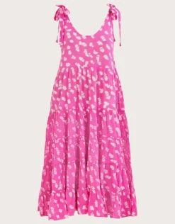 MONSOON Batik Print Tiered Midi Dress Pink -Amour Fashion 01 54159110 4