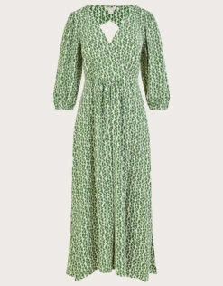 MONSOON Doris Wrap Dress In Sustainable Viscose Green 9 MONSOON Doris Wrap Dress In Sustainable Viscose Green -Amour Fashion 01 54268907 4