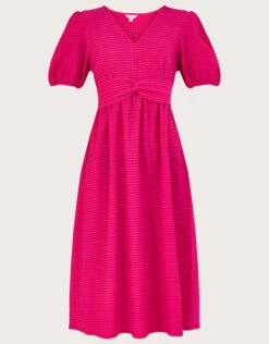 MONSOON Twist Detail Jersey Midi Dress Pink -Amour Fashion 01 54273410 5